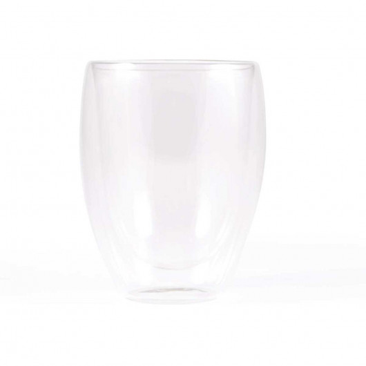 Promotional Valencia 350ml Double Wall Glass Cups No Lid
